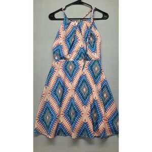 Deja Vu Tribal Print Womens Dress Size Medium